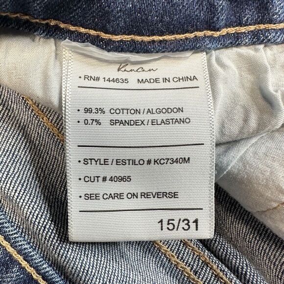 Kancan Luke High Rise Flare Jeans Womens 15/31 Blue Denim Medium Wash Distress - Picture 6 of 12